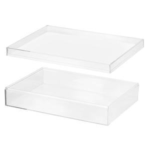 PATIKIL Acrylic Box with Lid 10.24" x 7.09" x 2.36", Clear Acrylic Display Boxes Plastic Square Cube Containers Storage Organizer for Candy Tiny Jewelry Artwork Display