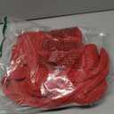 SOLY HUX Women's Elegant Wrap V Neck Mini Sweater Dress Long Sleeve Button Bodycon Ribbed Knit Dresses Pure Red Large