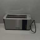 Mueller UltraToast Full Stainless Steel Toaster 4 Slice, Long Extra-Wide Slots for Bagels and Waffles, 6 Browning Levels, LED Display, Cancel/Defrost/Reheat Functions & Removable Tray, Kitchen Gadgets