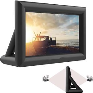 Portable Projector Screens wth Blower Outdoor Projector Screen Double Sided Front Rear Projection Movie Screen for Backyard Party Travel Home Theater 20ft