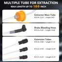 FOUR UNCLES Oil Extractor Pump - Fluid Extractor with 59" Main Hose, Three 41" Extension Tubes for Oil Change, a Hose for Brake Bleeding