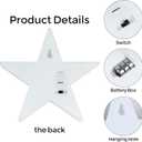 6 Pcs LED Stars Night Light Can Be Hung On The Wall Kids Room Room Light, Suitable for Birthday Party Holiday Decoration Baby Room Nursery Decoration (White Star-6pcs)