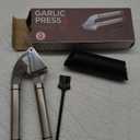 Alpha Grillers Garlic Press Stainless Steel - Professional Garlic Mincer and Crusher with Silicone Peeler Dishwasher Safe