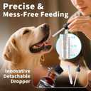 Flea & Tick Drops for Dogs  Natural Prevention with Neem, Oregano & Pumpkin Seed Oil  Liquid Supplement, Beef Flavor, 2 FL Oz, Long-Lasting Protection for All Breeds & Sizes