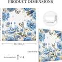 Decorative Outlet Cover Blue Iris Flowers Butterfly Botanical Floral Plant 2 Gang Wall Plate Double Toggle Light Switch Cover GFCI Receptacle Electrical Switchplate for Bathroom Bedroom2Pack