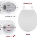 Toilet Seat Round,Toilet Seat with Toddler Seat Built in, Potty Training Toilet Seat Round Fits Both Adult and Child, with Soft Close,Easy Install and Clean - White, Round