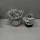 Kitchen in the box Food Processor, Electric Meat Grinder & Food Chopper with 400W Powerful Veggie Chopper-2 Bowls8 Cup+8 Cup & 2 Bi-Level Blades for Meat/Fish/Vegetable/Baby Food Black Button