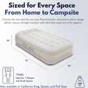 King Koil Plush Pillow Top Twin Air Mattress with Built-in High-Speed Pump for Camping, Home & Guests - 20 Twin Size Airbed Luxury Inflatable Blow Up Mattress, Waterproof