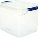 Clear 30 Qt/7.5 Gal, Stackable Plastic Storage Containers with Durable Latching Clear Lids, Visible Storage, Great for Closet, Laundry, and Kitchen Storage (Pack of 6)
