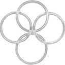 Clear Plastic Rings 12 Pieces - for Arts & Crafts and DIY's (4" Inch Ring)