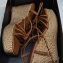 SM New York July Women’s Taupe Wedge Sandals Size 8.5