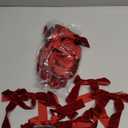 16 Pcs Vintage Christmas Tree Red Bow Ornaments with Clip Burgundy Clip Velvet Bows Ribbon with Easy 5.1x7.1 Inch Pre-Tied Small Ornaments for Xmas Decorations Wreath Gift Indoor Outdoor