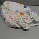 Spring Summer Floral Round Fitted Tablecloth with Elastic Watercolor Farmhouse Wildflower Circle Table Cloth for 40-44" Tables Wipeable Waterproof Easter Flower Table Cover for Picnic Dining Outdoor