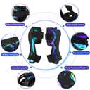 Gradient Color Kids Protective Gear Set Knee Pads for Kid 2-14 Years,W/ Adjustable Strap Kids/Youth Knee Pads Elbow Pads Wrist Guards Set for Inline Roller Skates,Cycling,BMX Bike,Skateboard,Scooter