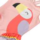 LIZENS Girls One Piece Swimsuit Kids Cute Swimwear Ruffle Swim Suits (9-10 Years, Pink)