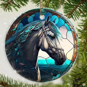 Christmas Horse Ornaments - Horse Lovers Gifts - Keepsake Ornaments for Animal Lovers