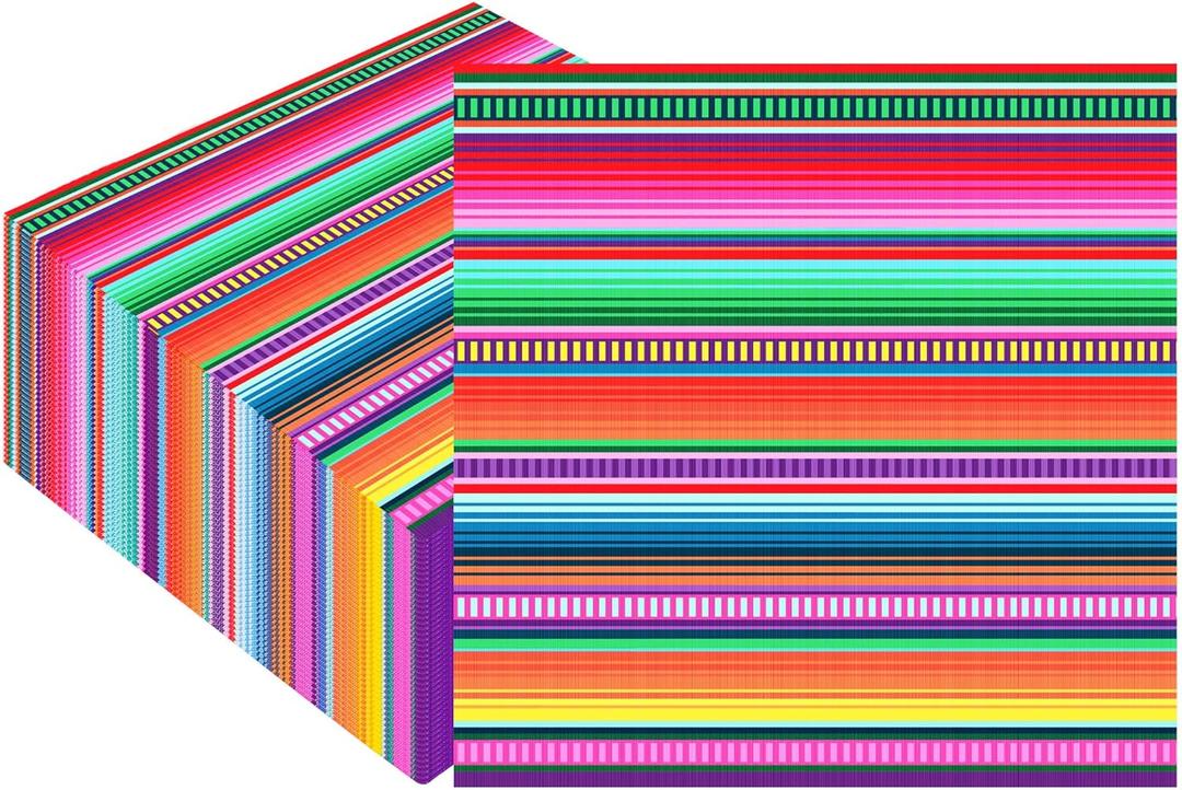 peony man 100 Pack Mexican Fiesta Cocktail Napkins Mexico Paper Napkins 3-Ply Cinco De Mayo Disposable Party Beverage Napkin for Cinco De Mayo Fiesta Taco Baby Shower Birthday Party Supplies