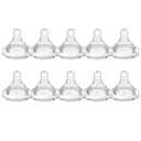 Silicone Replacement Nipple, Fast Flow Nipples for Wide Neck Bottles, 6+ Months, 10 Count