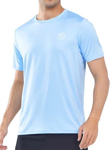 NORTHYARD Men's UPF 50+ Rash Guard T-Shirts Sun Protection UV Quick Dry Short Sleeve Shirts Lightweight Fishing Swim SkyBlue, M NORTHYARD Men's UPF 50+ Rash Guard T-Shirts Sun Protection UV Quick Dry Short Sleeve Shirts Lightweight Fishing Swim SkyBlue, M