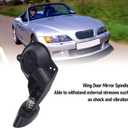 Mirror Spindle Repair Kit, Metal and ABS Wing Door Mirror Base Replacement Spindle with Mounting Bolts Compatible with 1994-2002 Z3 E36 E37 E38 Roadster Coupe RHD Models Only (Driver Side)