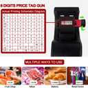 MX-5500 8 Digits Price tag Gun with 5000 Sticker Labels and 3 Ink Refill, Label Maker Pricing Gun Kit Numerical Tag Gun for Office, Retail Shop, Grocery Store (Black)