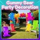 Bedwina 24" Inflatable Gummy Bears (Pack of 6) Huge Blow Up Pool Toys, Fun Photo Booth Props and Big Gummy Bear Decorations for Kids Birthday Parties and Themed Candy Land Party Decor Supplies