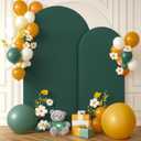 Hunter Green Arch Backdrop Covers - 7.2FT, 6FT Spandex Fitted Wedding Arch Stand Covers Round Top Chiara Stretchy Arch Backdrop Cover for Christmas Wedding Birthday Party Decoration