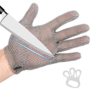 Cut Resistant Glove, Food Grade Stainless Steel Chainmail Butcher Glove for Cutting Meat Oyster Shucking Slicing Fish L 