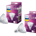 PHILIPS LED 75W PAR30 2-Pack Ultra Definition Bright White (3000K) 850 Lumen (10.5W = 75W) Dimmable Flicker-Free Light Bulbs