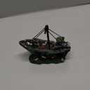 Raeasily Fish Tank Decoration Aquarium Accessories, Shipwreck Decor, Resin Material Sunken Ship Decorations for Fish Favors, Multi, 10 * 10