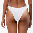 Aqua Eve Women Cheeky Bikini Bottom Brazilian High Cut Swim Bottom Low Rise Bathing Suit Bottom, Size XXS