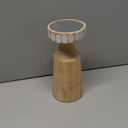 HD 8IN WOOD CANDLE HOLDER