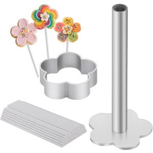 Cake Pop Mold Kit,Cake Pop Cutter, Pusher, 100pcs Cake Pop Sticks, Durable Cake Pop Maker for Cakepops, Lollipops, Chocolates, Candies & Cookies