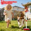 Belemar Windmill Bubble Machine Toys for Kids & Toddlers, Bubble Blower with Lights & Music, Adjustable 51" Height, 130ml Large Tank, Bubble Solution Included, Bubble Show for Parties & Birthdays