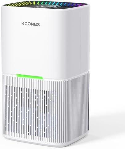 Dehumidifier, 60 OZ Water Tank, Dehumidifiers for Home, 60 OZ Portable Dehumidifiers for Home up to 500 Sq.Ft, 7 Color LED Light for Bedroom, Bathroom, Basement (White)