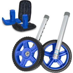 Top Glides 8" Off-Road Walker Wheel Kits with Flexfit Universal Ski Glides (Blue)