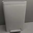 KOHLER 20940-STW 13-Gallon Stainless Steel Step Trash Can, White Stainless Steel, Hands-Free Pedal, Quiet-Close Lid, Fingerprint-Resistant, Durable, K-20940-STW