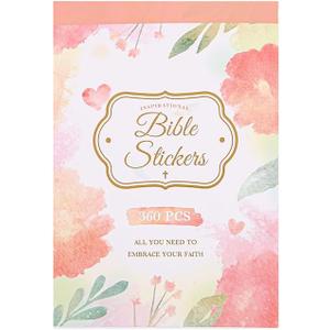 2 x 360Pcs Inspirational Christian Stickers, Verse Jesus Stickers for Laptop Scrapbook Journaling Planner, Bible Study Vision Board Supplies Christian Easter Gifts for Kids (Bible)