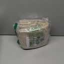 OIAHOMY 75L Large Woven Cotton Rope Storage Basket with Handle for Organizing Blanket and Toys for Living Room, Nursery, Brown Variegated 22”x17”x12”