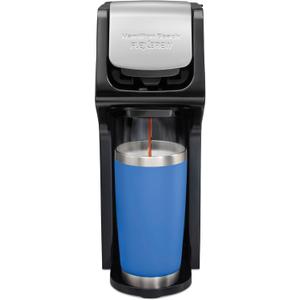 Hamilton Beach 49900 FlexBrew Single-Serve Coffee Maker Compatible with Pod Packs and Grounds, Black - Next Gen (Black - Fast Brewing)