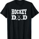Hockey Dad - Funny Hockey Dad T-Shirt, Size: L