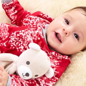 HonestBaby Family Matching Holiday Pajamas 100% Organic Cotton  (Medium Kids, Berry Red)