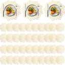 Chengu 100 Pieces Round Pressed Vinyl Placemats Metallic Hollow Out Leaf Flower Table Mats Decorative Wedding Round Placemat for Holiday Party Reception Home Kitchen Dining Table(Gold)