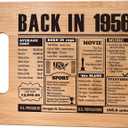 70th Birthday Gifts for Women Men,70 Year Old Birthday Gifts Woman Man,70 Years Gifts for Dad Mom Grandparents Wedding Anniversary,Back In 1956 70s Birthday Decorations Engraved Bamboo Cutting Board