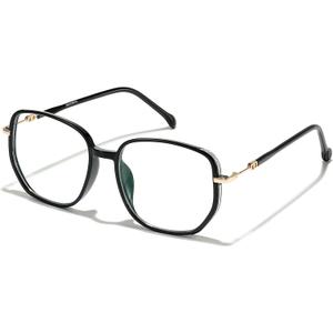 JOLLYNOVA Blue Light Blocking Glasses for Women，Oversized Lightweight TR90 Fashion Computer Eyeglasses
