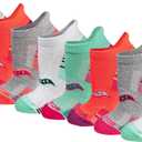 Saucony Women's RunDry Performance Heel Tab Athletic Socks 8 Pairs, Medium