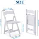 KAIHAOWIN Resin Folding Chairs 4 Pack Foldable Chair with Vinyl Padded Seat Indoor Outdoor for Events Party Wedding-White
