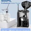 Water Flosser & Ultrasonic Electric Toothbrush Combo, 600ML Water Dental Flosser with 7 Jet Tips, 10 Adjustable Water Pressure, 5 Toothbrush Heads for Home Use, Gums, Braces