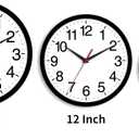 Wall Clock Modern 10 Inch Black Battery Operated Silent Non Ticking Analog for Living Room Office Home Bedroom Kitchen Bathroom