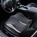 18x16.5 Inch Memory Foam Seat Cushion for Office Chair, Contoured Chair Pad | Washable Mesh Cover, Non-Slip Bottom and Carry Handle, Perfect for Long Sitting, Car Seats, Short Drivers & Wheelchair